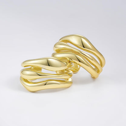 Gold Plated Stackable Open Band Ring