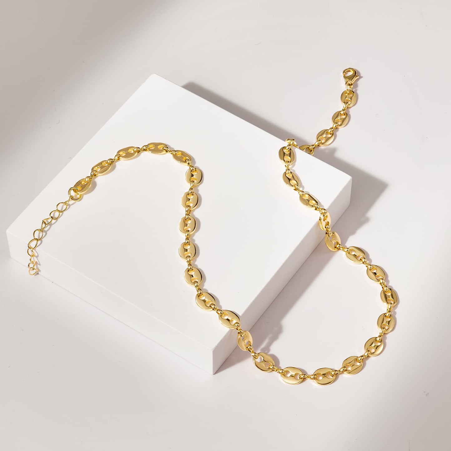 Gold Necklace for Women, Chunky Chain Choker