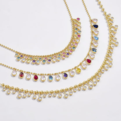 Cubic Zirconia Charm Necklace