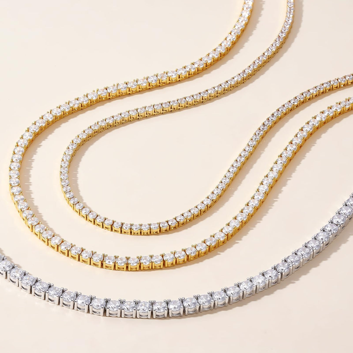 Tennis Rhinestone Necklaces