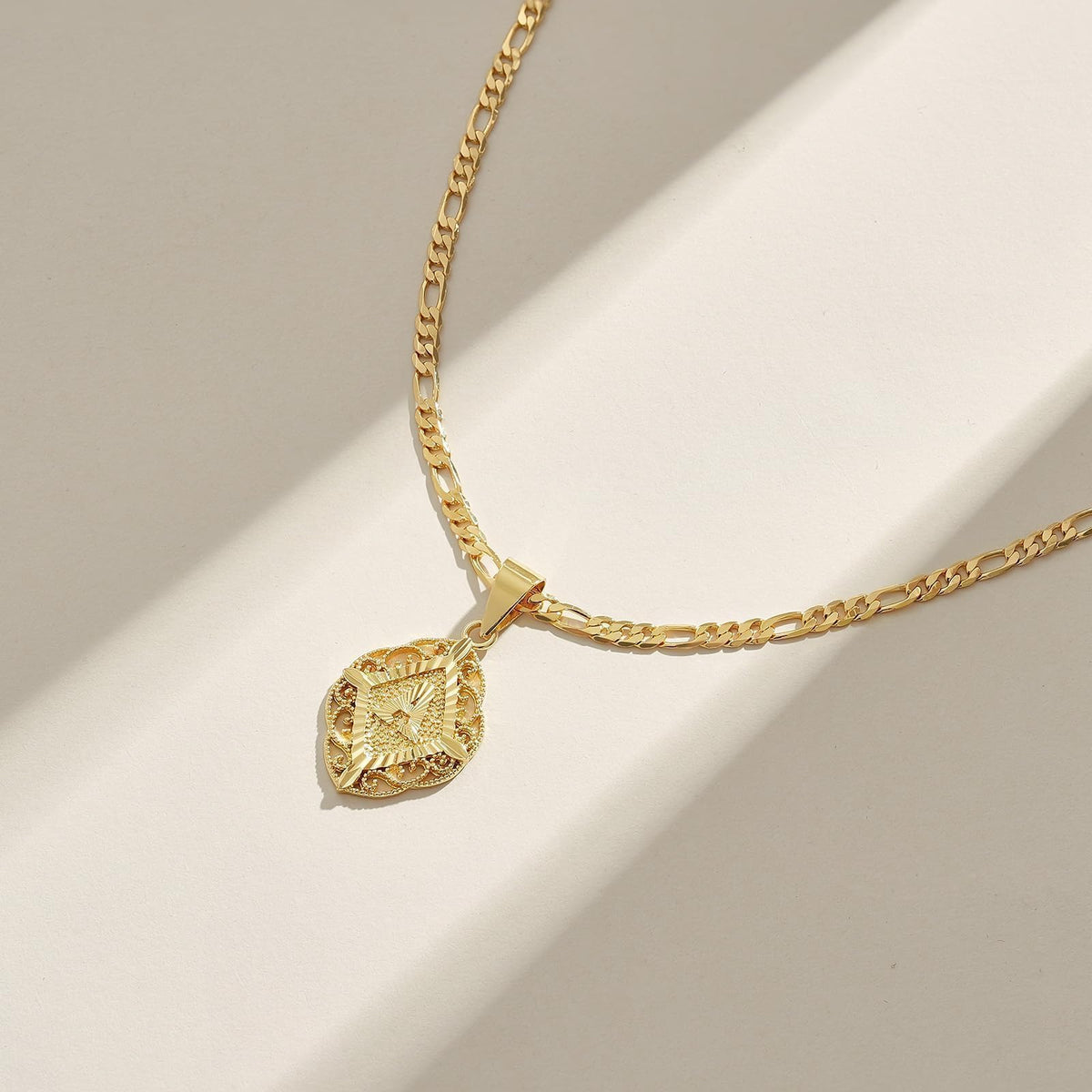 Diamond-Shaped Letter Initial Necklaces