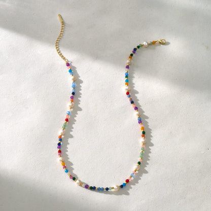 Colorful Beaded Choker Necklace