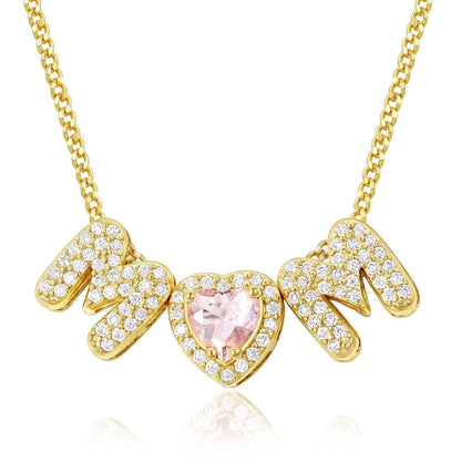 Mom Necklace with Birthstone
