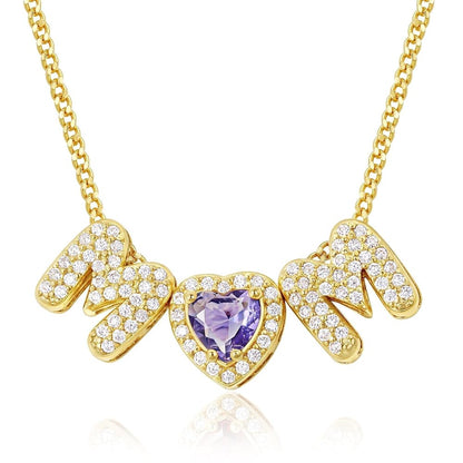 Mom Necklace with Birthstone