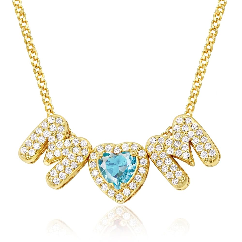 Mom Necklace with Birthstone