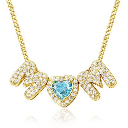 Mom Necklace with Birthstone