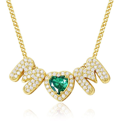 Mom Necklace with Birthstone
