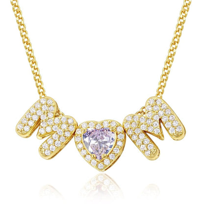 Mom Necklace with Birthstone
