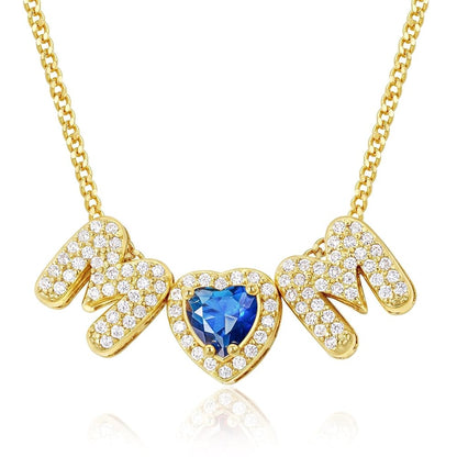 Mom Necklace with Birthstone