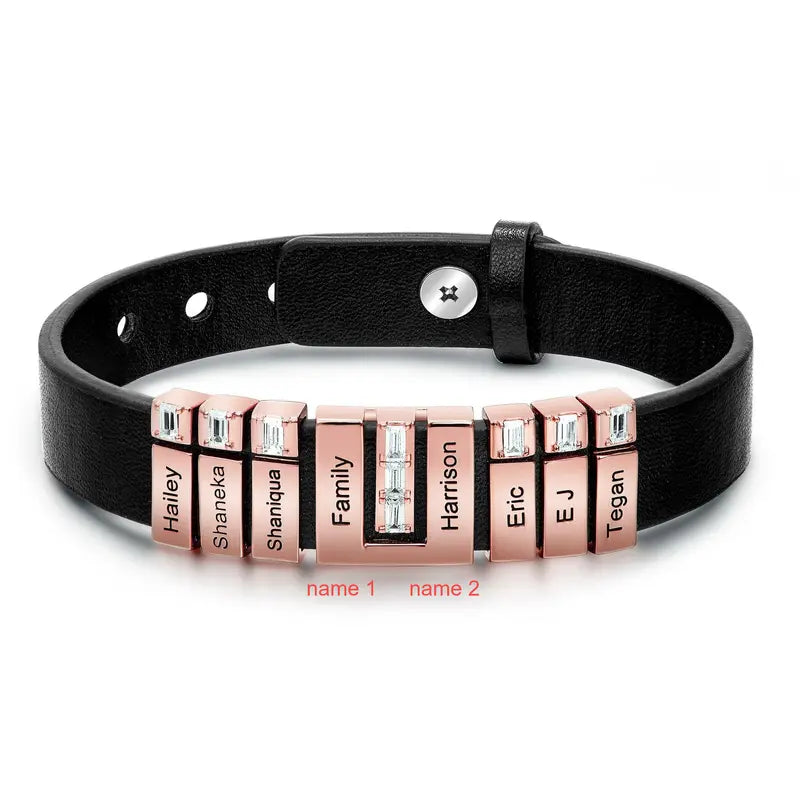 Men's Copper Bracelet with Custom Name