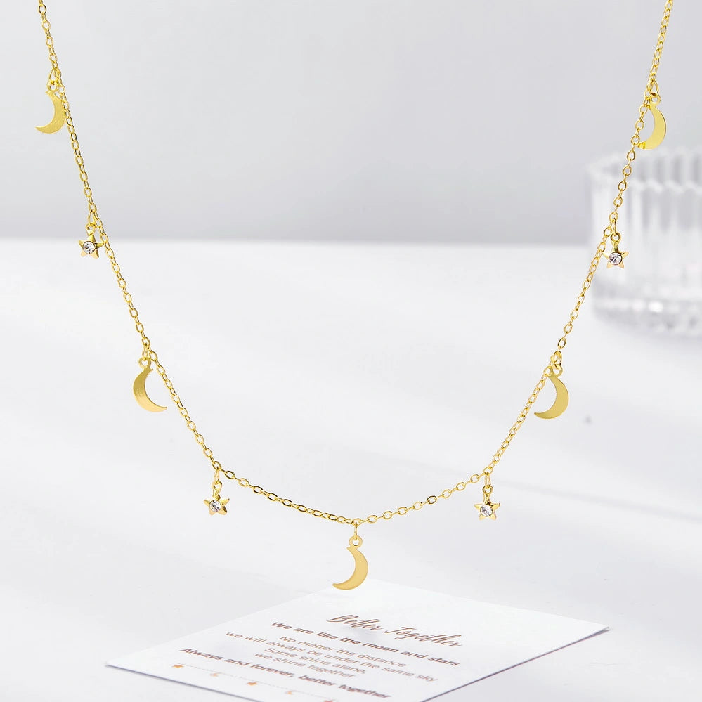 Detailed view of the Star and Moon elements on the Choker